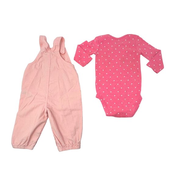 Baby Girls Bibbed Overalls, Body Suit, 2 Jumpers - Size 6 Month - Picture 4 of 12